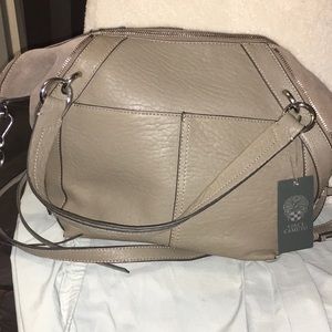 Vince Camuto pebble leather satchel